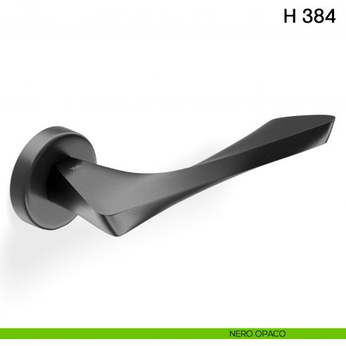 Maniglia per porta H 384 Valli collezione Fusital neropaco