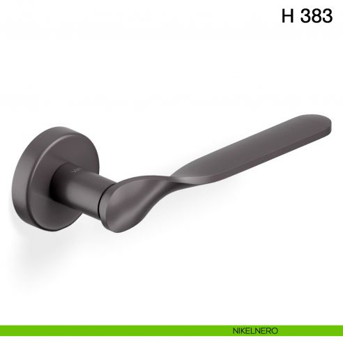 Maniglia per porta H 383 Valli collezione Fusital nikelnero