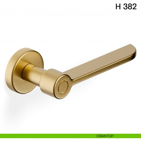 Maniglia per porta H 382 Valli collezione Fusital con rosetta fine orantop