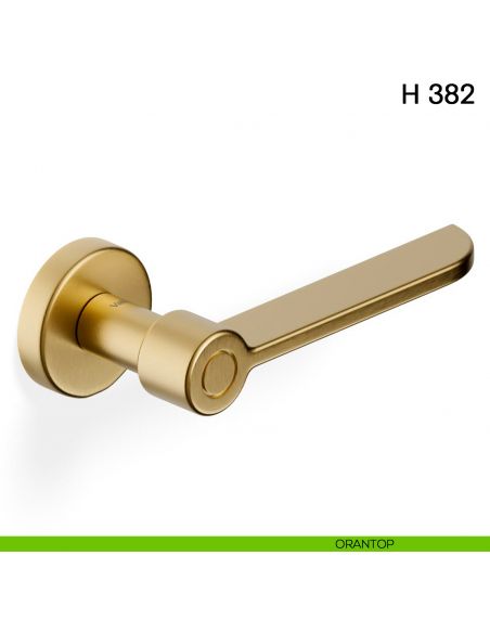 Maniglia per porta H 382 Valli collezione Fusital con rosetta fine orantop