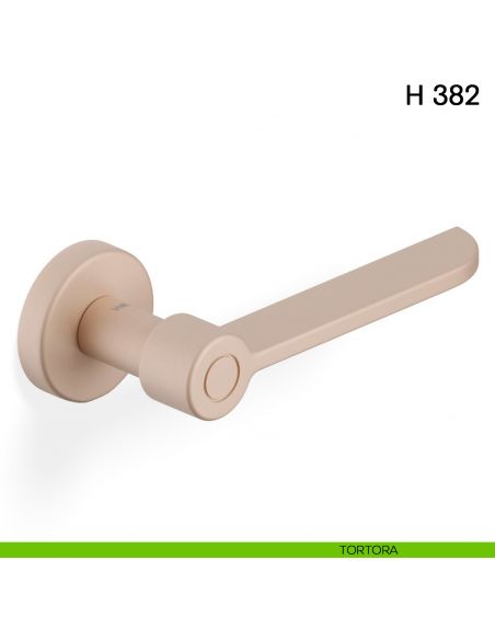 Maniglia per porta H 382 Valli collezione Fusital con rosetta fine tortora