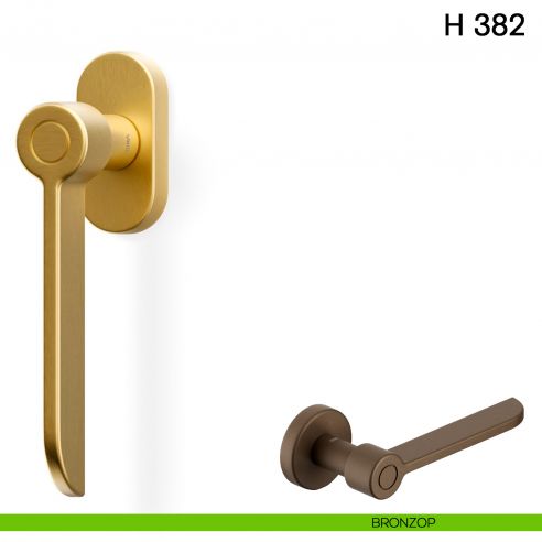 Maniglia per finestra martellina DK H 382 Valli collezione Fusital bronzop
