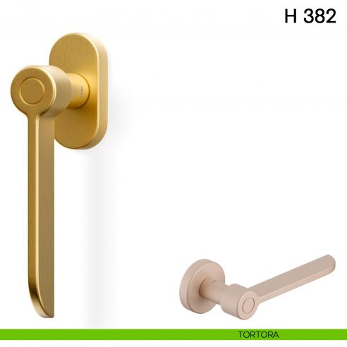 Maniglia per finestra martellina DK H 382 Valli collezione Fusital tortora