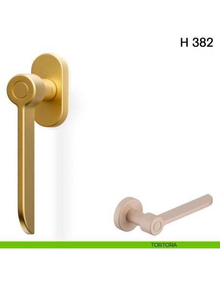 Maniglia per finestra martellina DK H 382 Valli collezione Fusital tortora
