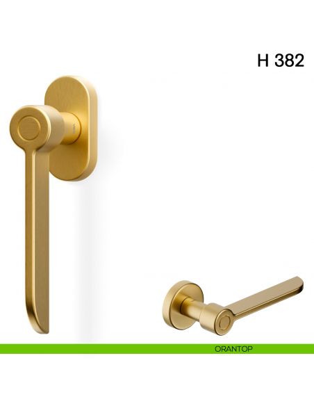 Maniglia per finestra martellina DK H 382 Valli collezione Fusital con rosetta fine orantop
