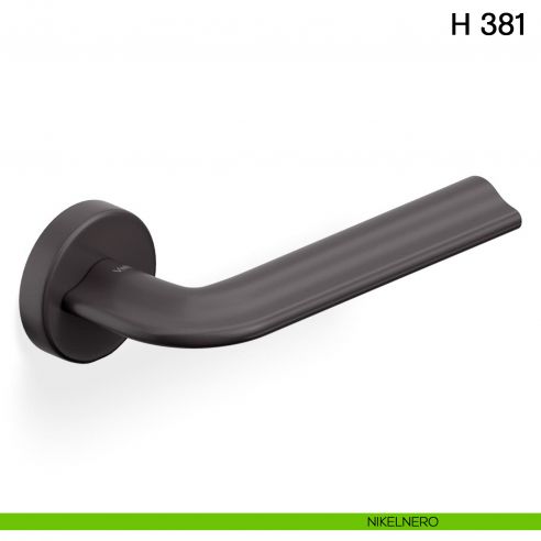 Maniglia per porta H 381 Valli collezione Fusital nikelnero