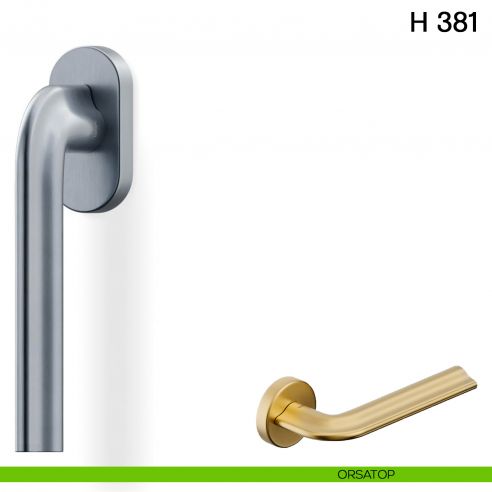 Maniglia per finestra martellina DK H 381 Valli collezione Fusital orsatop