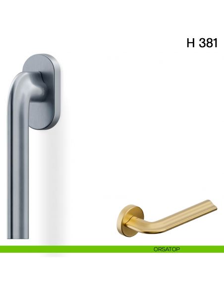 Maniglia per finestra martellina DK H 381 Valli collezione Fusital orsatop