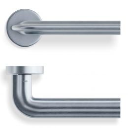 Maniglia per porta H 381 Valli collezione Fusital con rosetta fine 2