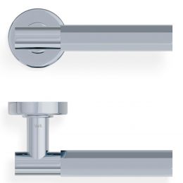 Maniglia per porta H 380 Valli collezione Fusital con rosetta fine 2