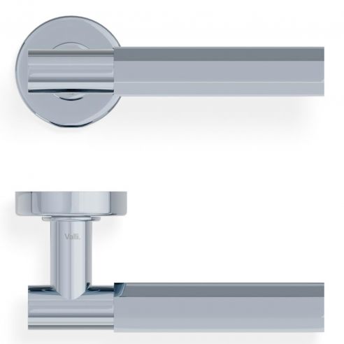 Maniglia per porta H 380 Valli collezione Fusital con rosetta fine
