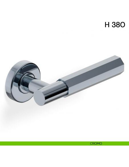 Maniglia per porta H 380 Valli collezione Fusital con rosetta fine cromo