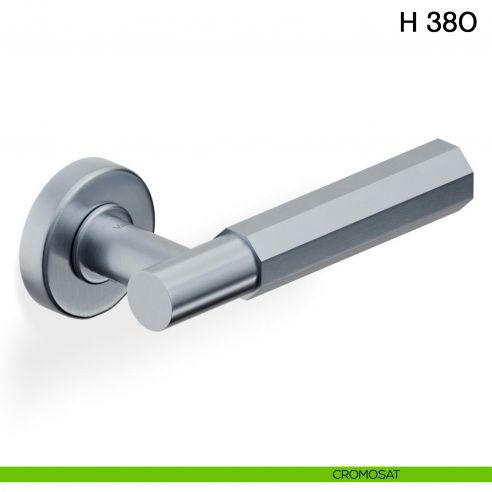 Maniglia per porta H 380 Valli collezione Fusital con rosetta fine cromosat