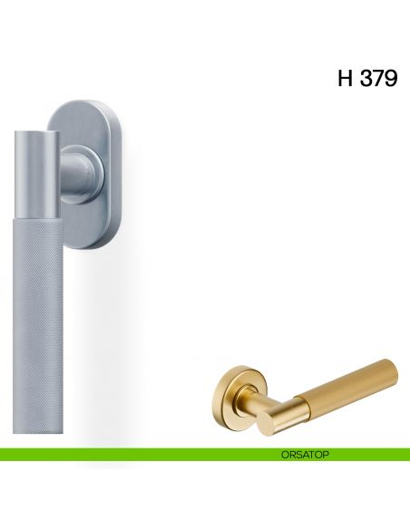 Maniglia per finestra martellina DK H 379 Valli collezione Fusital con rosetta fine orsatop