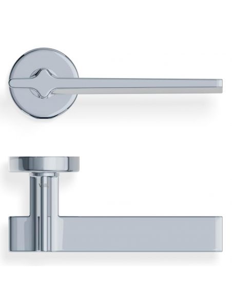 Maniglia per porta H 378 Valli collezione Fusital con rosetta fine