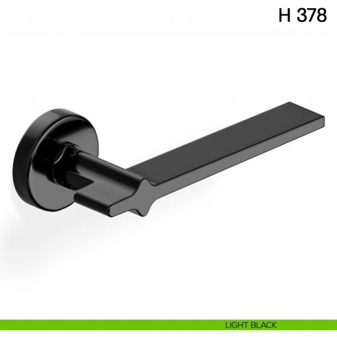Maniglia per porta H 378 Valli collezione Fusital con rosetta fine light black