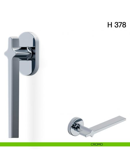Maniglia per finestra martellina DK H 378 Valli collezione Fusital cromo