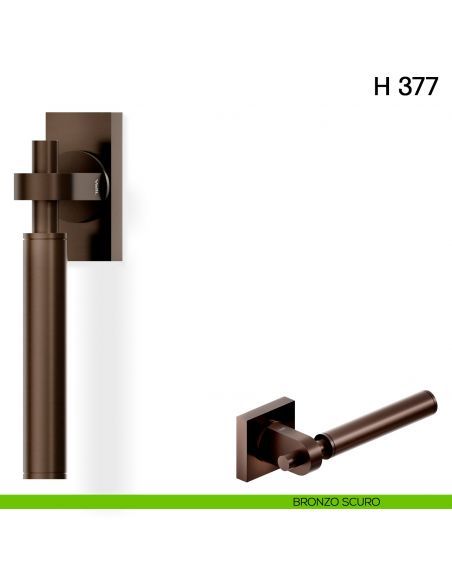 Maniglia per finestra martellina DK H 377 Valli collezione Fusital bronzo scuro