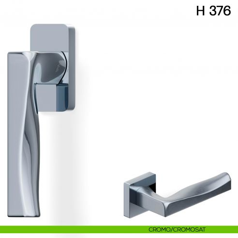 Maniglia per finestra martellina DK H 376 Valli collezione Fusital cromo - cromosat