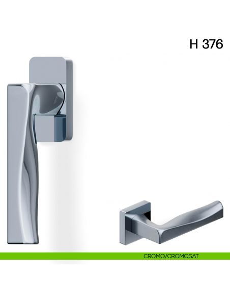 Maniglia per finestra martellina DK H 376 Valli collezione Fusital cromo - cromosat
