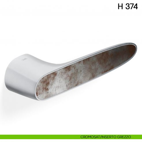 Maniglia per porta H 374 Valli collezione Fusital cromosat-inserto grezzo