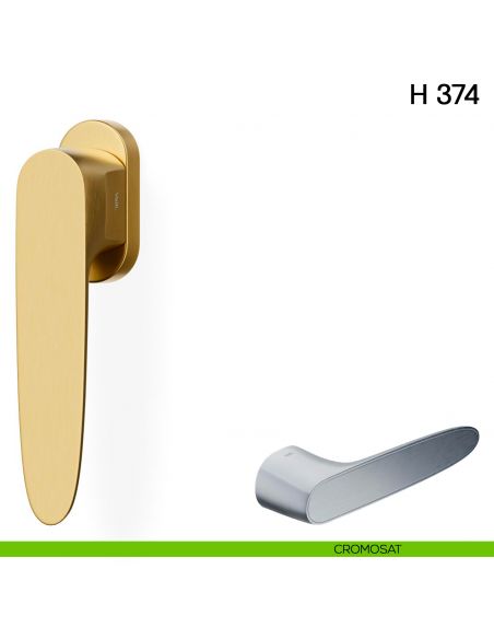 Maniglia per finestra martellina DK H 374 Valli collezione Fusital cromosat