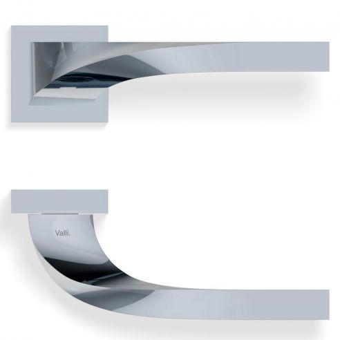 Maniglia per porta H 372 Valli collezione Fusital con rosetta fine