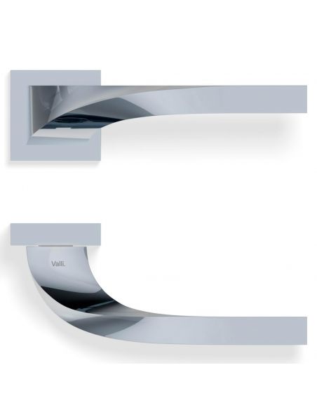 Maniglia per porta H 372 Valli collezione Fusital con rosetta fine