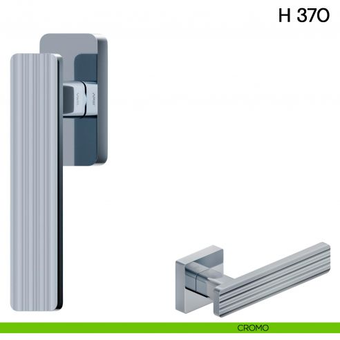 Maniglia per finestra martellina DK H 370 Valli collezione Fusital cromo