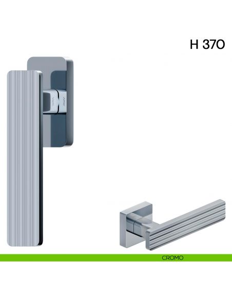 Maniglia per finestra martellina DK H 370 Valli collezione Fusital cromo
