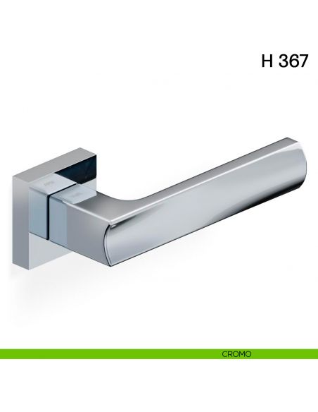 Maniglia per porta H 367 Valli collezione Fusital con rosetta fine cromo