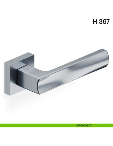 Maniglia per porta H 367 Valli collezione Fusital con rosetta fine cromosat