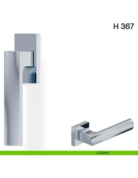Maniglia per finestra martellina DK H 367 Valli Collezione Fusital cromo