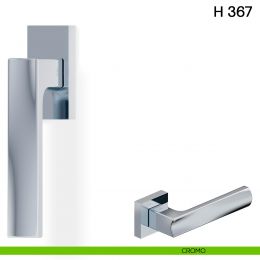 Maniglia per finestra martellina DK H 367 Valli collezione Fusital con rosetta fine 2