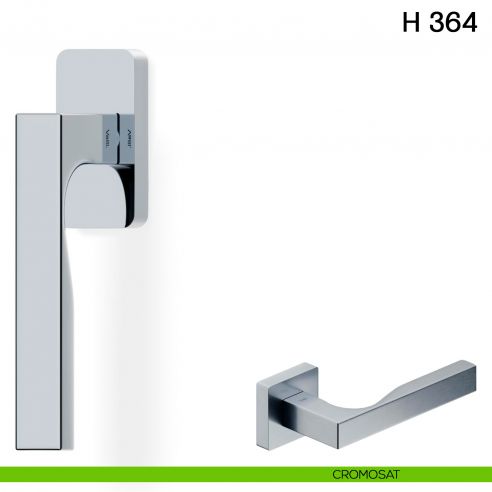 Maniglia per finestra martellina DK H 364 Valli collezione Fusital cromosat