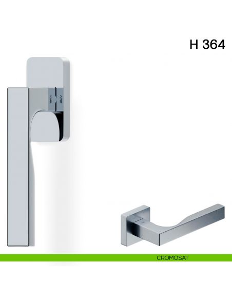 Maniglia per finestra martellina DK H 364 Valli collezione Fusital cromosat
