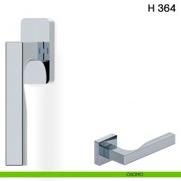 Maniglia per finestra martellina DK H 364 Valli collezione Fusital con rosetta fine 2