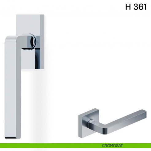 Maniglia per finestra martellina DK H 361 Valli collezione Fusital cromosat