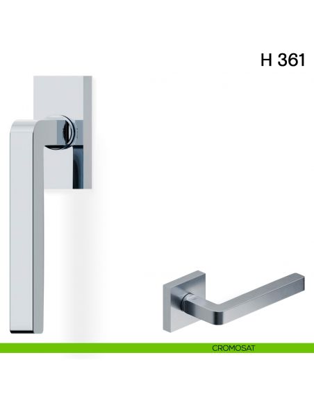 Maniglia per finestra martellina DK H 361 Valli collezione Fusital cromosat