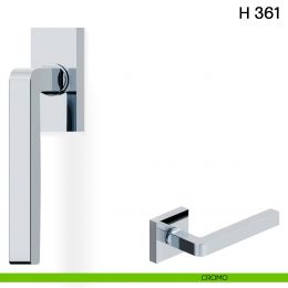 Maniglia per finestra martellina DK H 361 Valli collezione Fusital con rosetta fine 2