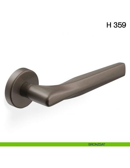 Maniglia per porta H 359 Valli collezione Fusital con rosetta fine bronzsat
