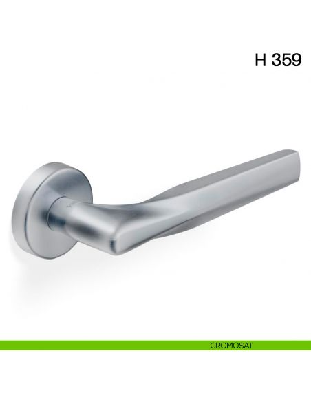 Maniglia per porta H 359 Valli collezione Fusital con rosetta fine cromosat