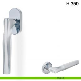 Maniglia per finestra martellina DK H 359 Valli collezione Fusital con rosetta fine 2