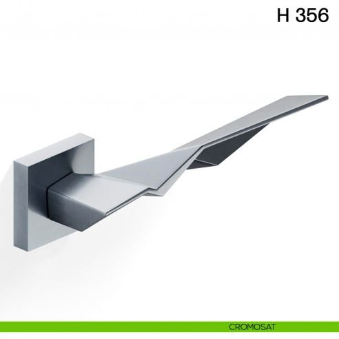 Maniglia per porta H 356 Valli collezione Fusital con rosetta fine cromosat
