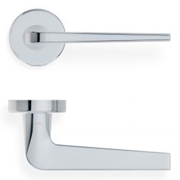 Maniglia per porta H 348 Valli collezione Fusital con rosetta fine 2