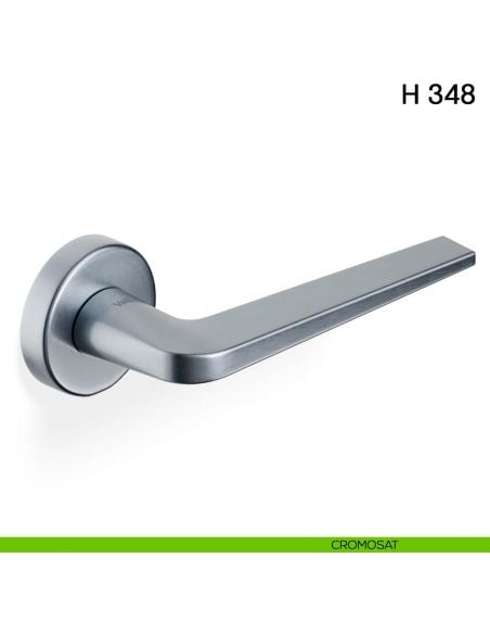 Maniglia per porta H 348 Valli collezione Fusital con rosetta fine cromosat