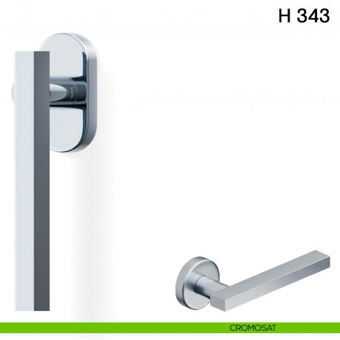 Maniglia per finestra martellina DK H 343 Valli collezione Fusital cromosat