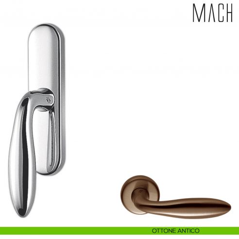 Maniglia per finestra cremonese Mach Colombo Design ottone antico