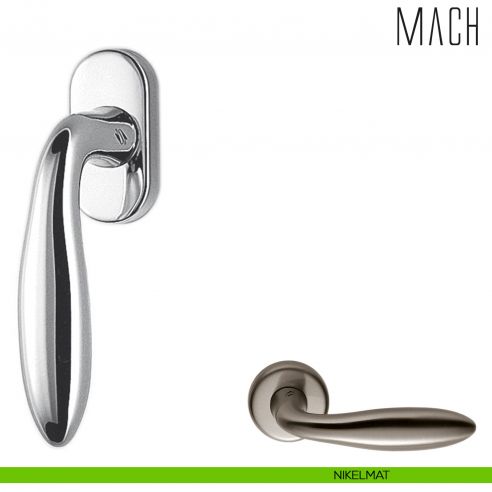 Maniglia per finestra martellina DK Mach Colombo Design nikelmat