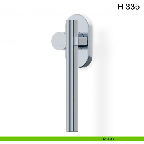 Maniglia per finestra martellina DK H 335 Valli collezione Fusital cromo